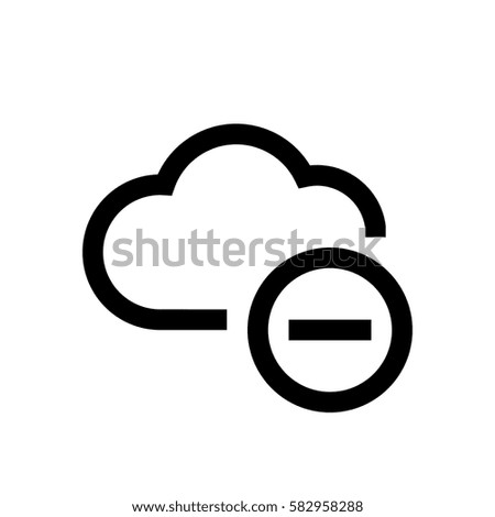 Cloud mini line, icon, background and graphic. The icon is black and white, linear  flat, vector, pixel perfect, minimal, suitable for web and print. 