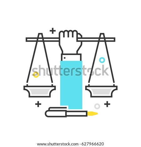 Color box icon, civil rights illustration, icon, background and graphics. The illustration is colorful, flat, vector, pixel perfect, suitable for web and print. It is linear stokes and fills.