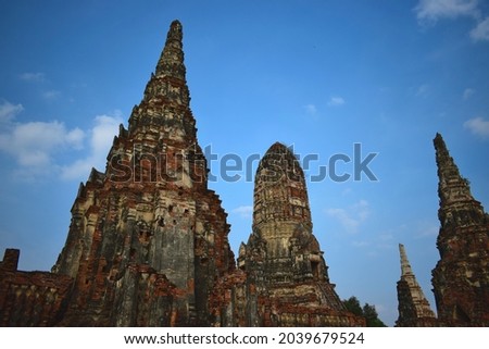 Historical site of Ayutthaya, Wiat Chaiwatthanaram Zdjęcia stock © 