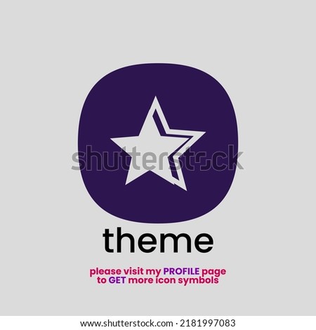 Star theme app store symbol for iOS Smartphone apps icon or company logo - with cut out styles vector eps