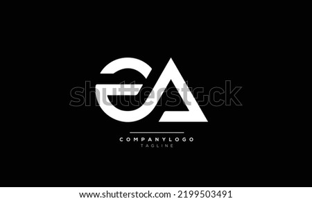 Alphabet letters Initials Monogram logo EA, EA INITIAL, EA letter
