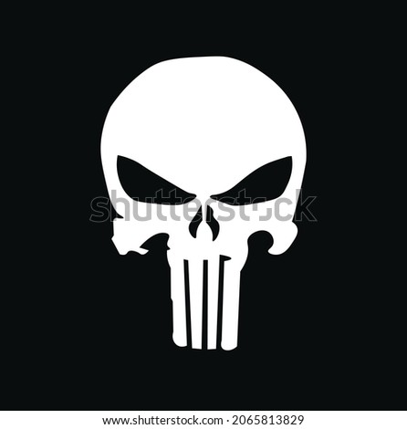 skull and Bones icon. Element of crime and punishment illustration, T-Shirt graphics design famous, vector design icon.