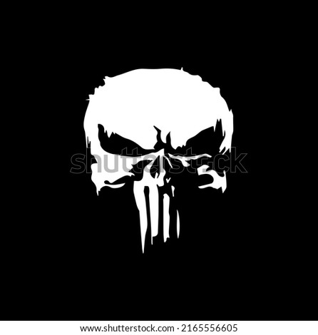 skull and Bones icon. Element of crime and punishment illustration, T-Shirt graphics design famous, vector design icon.