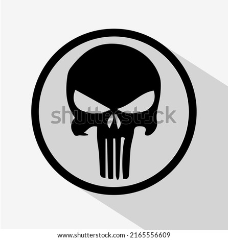 skull and Bones icon. Element of crime and punishment illustration, T-Shirt graphics design famous, vector design icon.