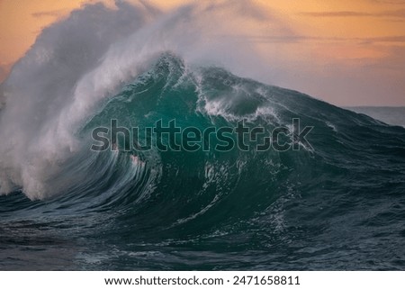 Similar – Image, Stock Photo Powerful stormy sea and lighthouse