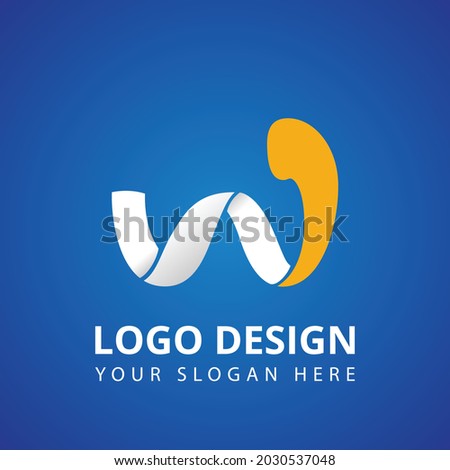 W Letter Call and Telephone Logo Design