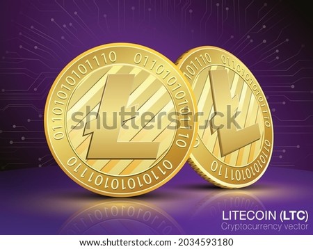 litecoin cryptocurrency make for 
 vector