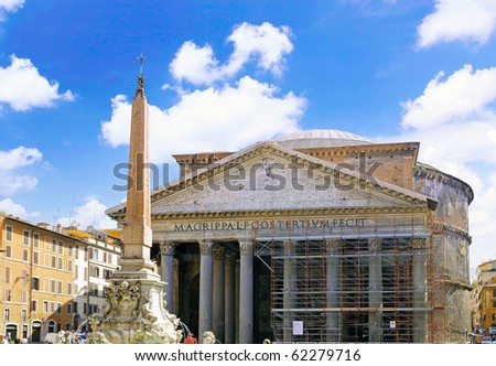 The World famous landmark in Rome  -Pantheon , Italy