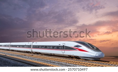 Similar – Image, Stock Photo Sunset track systems