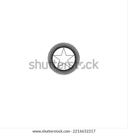 vector image of a star in a circle, white background.dragon ball.