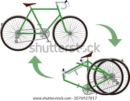 Similar – Image, Stock Photo Foldable bike by the ocean at sunset