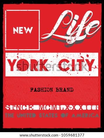 New york Fashion typography graphic design