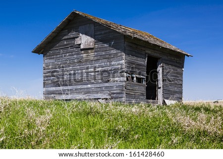 Old wood rustic building on a farm