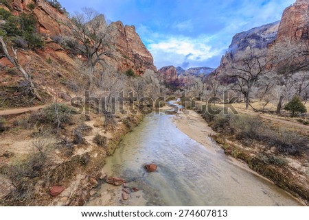 The Virgin River flows through the heart of Zion National Park.