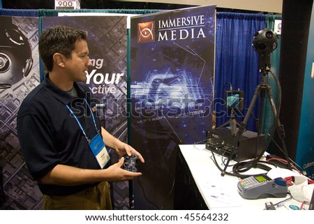 SAN DIEGO - JUNE 18:  Immersive Media vendor at the ESRI international user conference which is  held annually and is the biggest GIS conference worldwide.  June 18, 2007 in San Deigo California