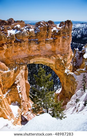 Though the name tends to be misleading, Natural Bridge is one of several natural arches in Bryce Canyon and creates a beautiful scene at this viewpoint.
