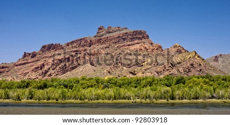 Mountains along Salt River northeast of Phoenix, Arizona