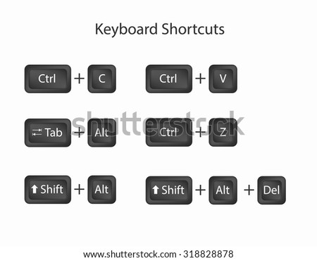 Keyboard Shortcuts Keys. Keyboard Shortcuts Keys icons. Keyboard Shortcuts Keys set to cut copy paste cancel. Keyboard Shortcuts Keys vector graphic illustratio. Keyboard Shortcuts Keys esp 10