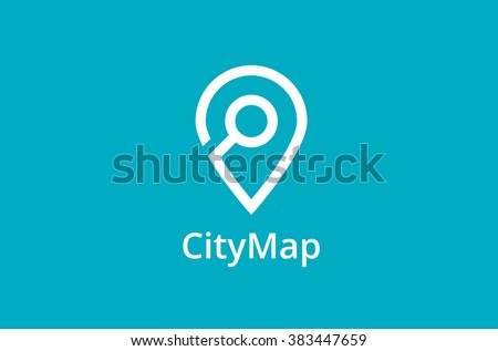 Map Point Location Logo. City locator design vector template. Pin maps symbol vector . Gps icon design vector. Simple clean design. Geo point navigation logotype. 