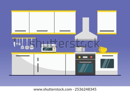 Kitchen tool concept. Colored flat vector illustration isolated.