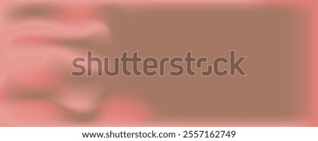 Abstract background with paint stains, haze. Fashionable color of 2025 Mocha Mousse. Banner template for social networks, book cover, notebook. Horizontal format EPS 10.