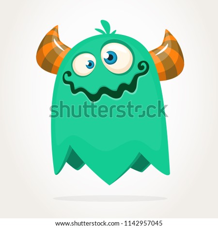 Funny cartoon monster. Vector clipart