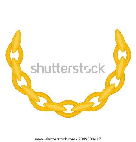 Golden chain luxury jewelry icon