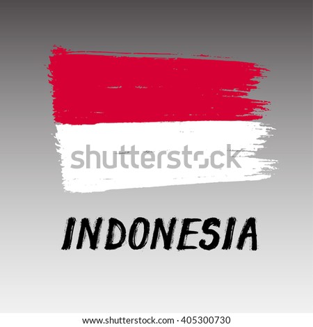 Flag Of Indonesia  - Grunge