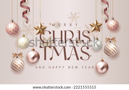 Similar – Image, Stock Photo Christmas bauble with silver and shiny stars on christmas tree