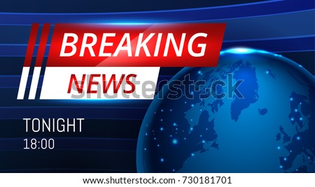 Breaking News Live Background Banner With Planet Map Business Or Technology Vector Breaking News Live Background Banner With Planet Map Business Or Technology Vector