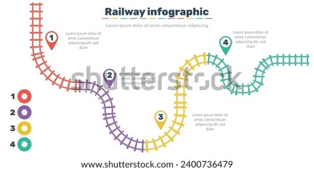 Railroad tracks, railway simple icon, rail track direction, train tracks colorful vector illustrations. Infographic elements, simple illustration.