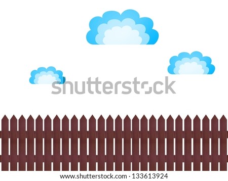 A close up shot of a wooden picket fence
