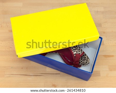 A close up shot of a shoe box