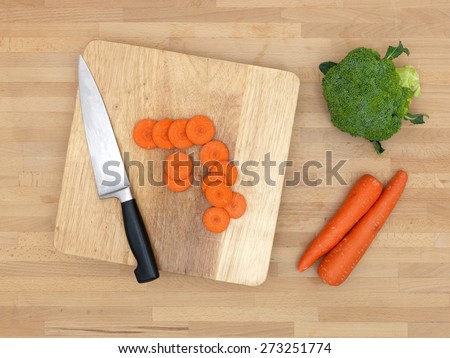 A close up shot of cutting board for food preparation