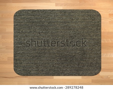 A close up shot of a door mat