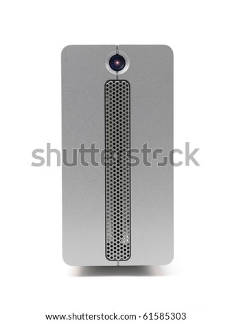 A storage device isolated against a white background