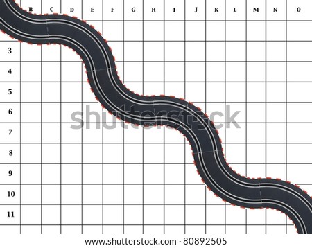 An image of toy slot car racing track and cars
