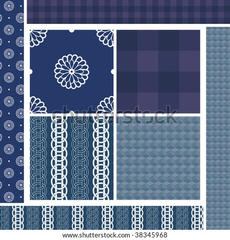A Collection Of Japanese Traditional Design Patterns Stock Vector