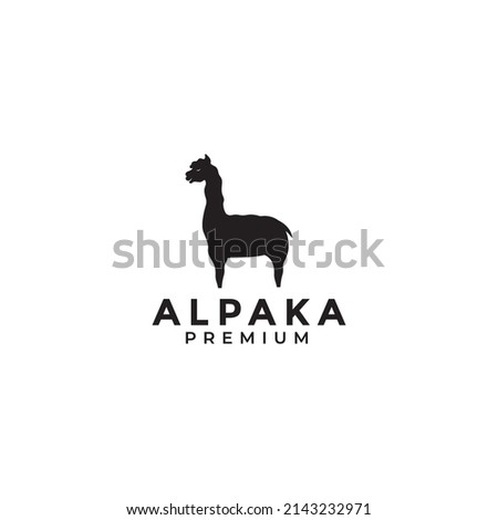 alpaca logo design vector graphic icon symbol illustration