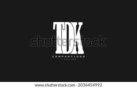 TDK, KDT, Abstract initial monogram letter alphabet logo design