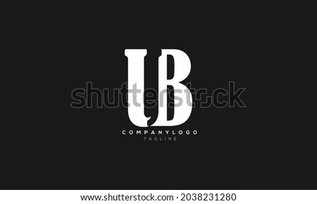 UB, BU, Abstract initial monogram letter alphabet logo design