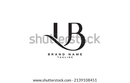 UB, BU, Abstract initial monogram letter alphabet logo design