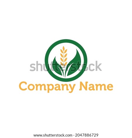 Flat Farm Agriculture Logo Template