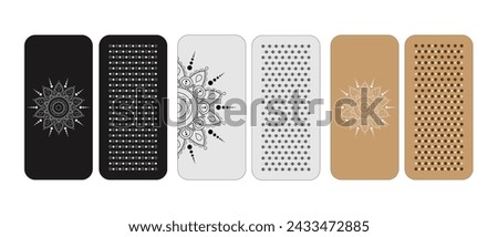 Sadhu Board for meditation. Yoga desk with mandala ornament for spiritual practice. Vector illustration in flat style isolated on white background
