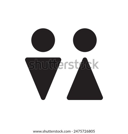 Lavatory and restroom sign for man and women isolated icon graphic vector