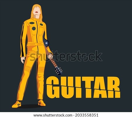 Image of kill bill with guitar