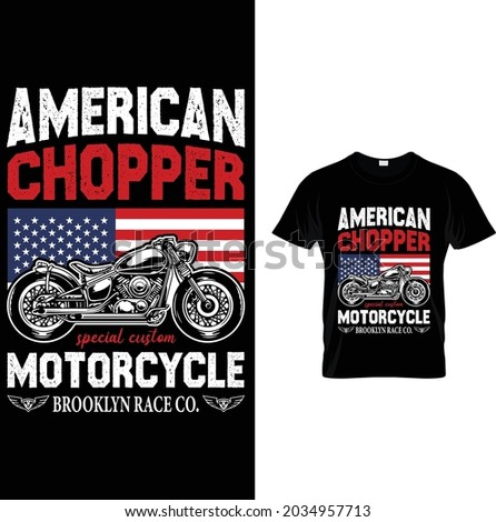 American Chopper Special Custom Motorcycle Brooklyn Race Co. T-Shirt Design