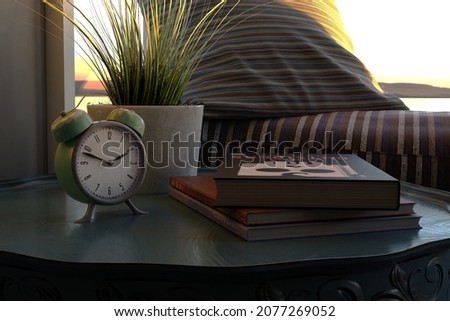 Similar – Image, Stock Photo A chair, some table and a floor were flashed at violently.