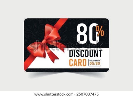 Discount , coupon card and discount shopping card, discount voucher, smart discount card