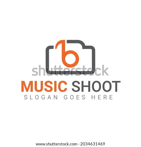 music video shoot logo plus camera and music symbol for singers or music video channel iTunes audio artist 